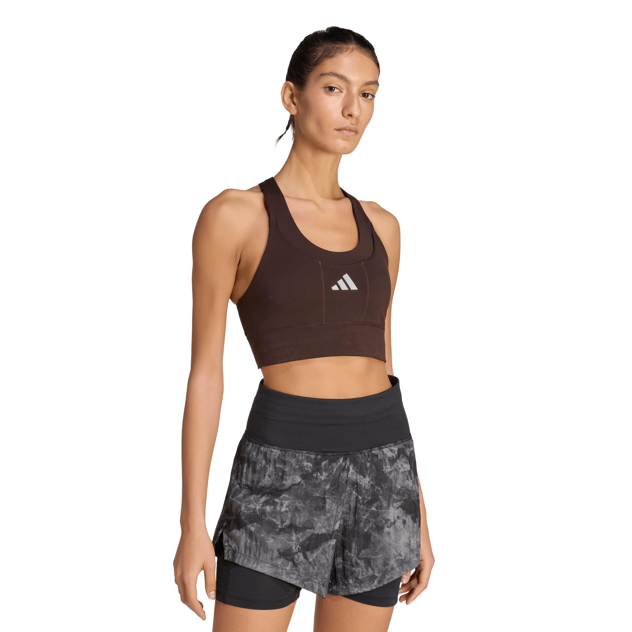 adidas Women's adi365 Running Pocket Medium Support Bra - Brown - BROWN